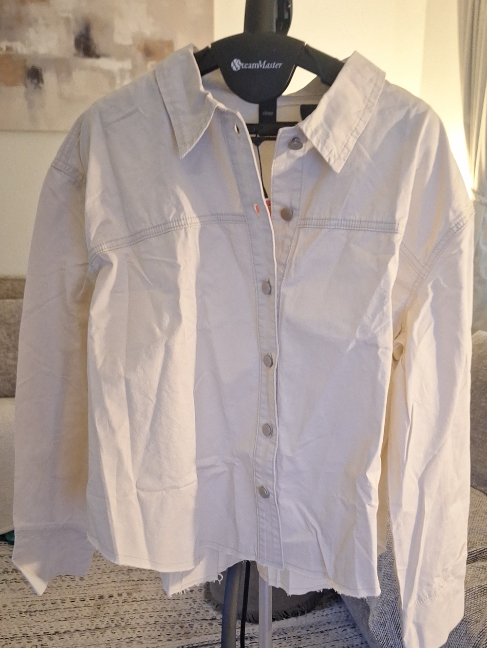 NWT Cider Light Beige Button-Up Jean Jacket